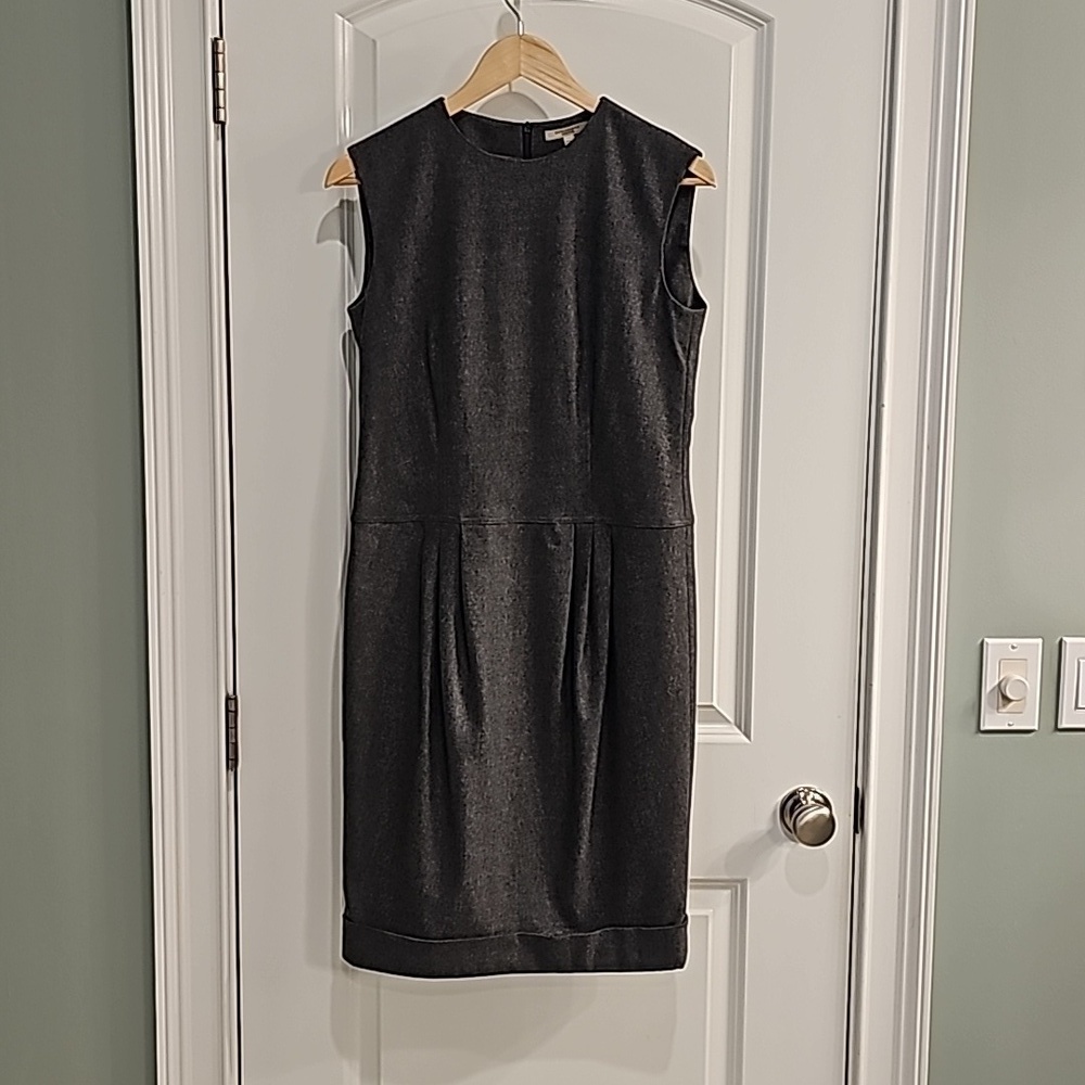 Burberry Gray Cashmere Wool Blend Sleeveless Dress - Size 6 - Picture 3 of 11